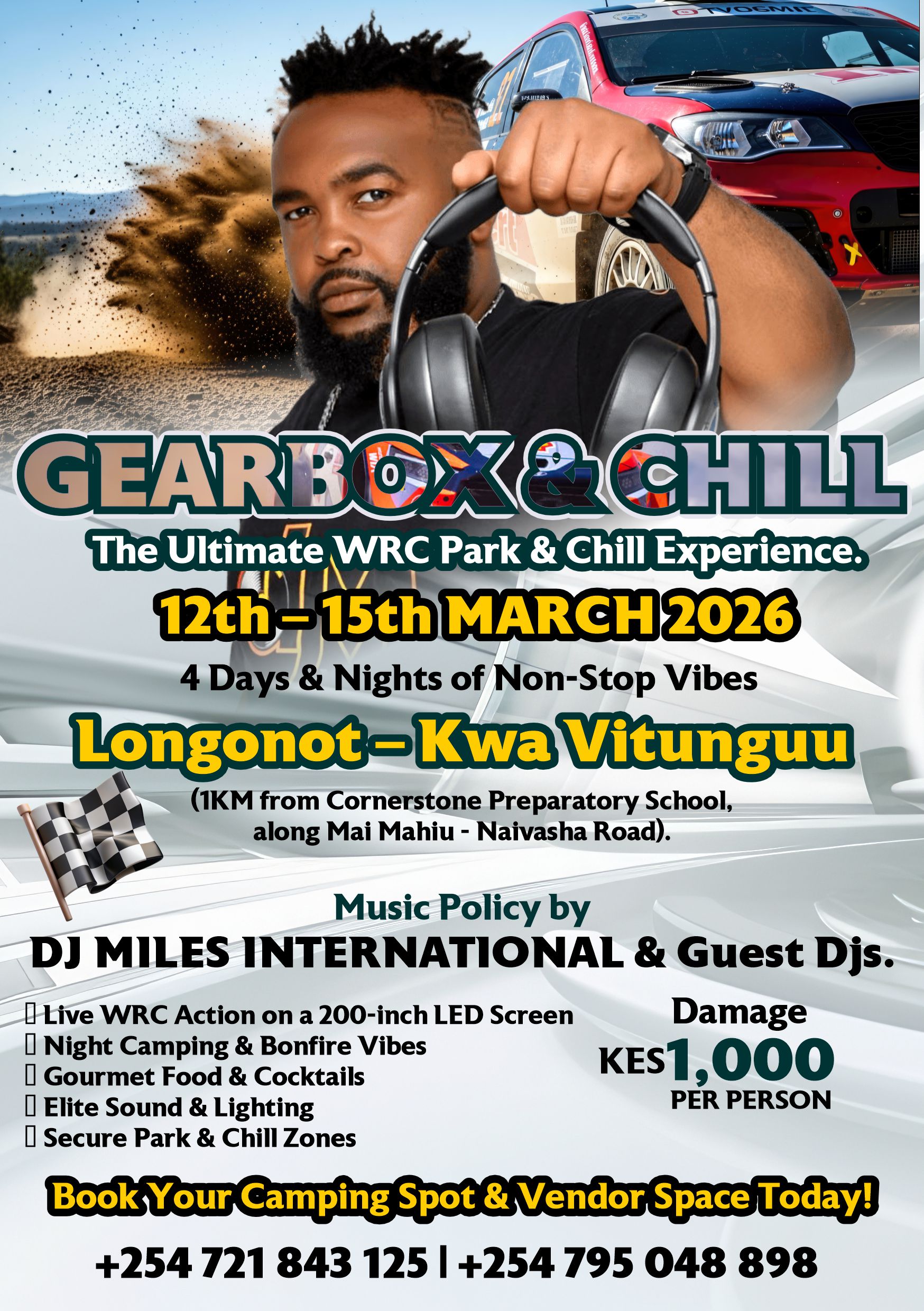 Gearbox & Chill: The Ultimate WRC 2026 Park & Chill Longonot